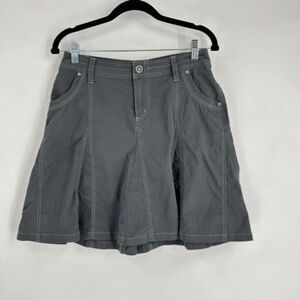 KUHL Women’s Hiking Outdoor Pockets Splash A-Line Skirt Charcoal Gray Size‎ 4
